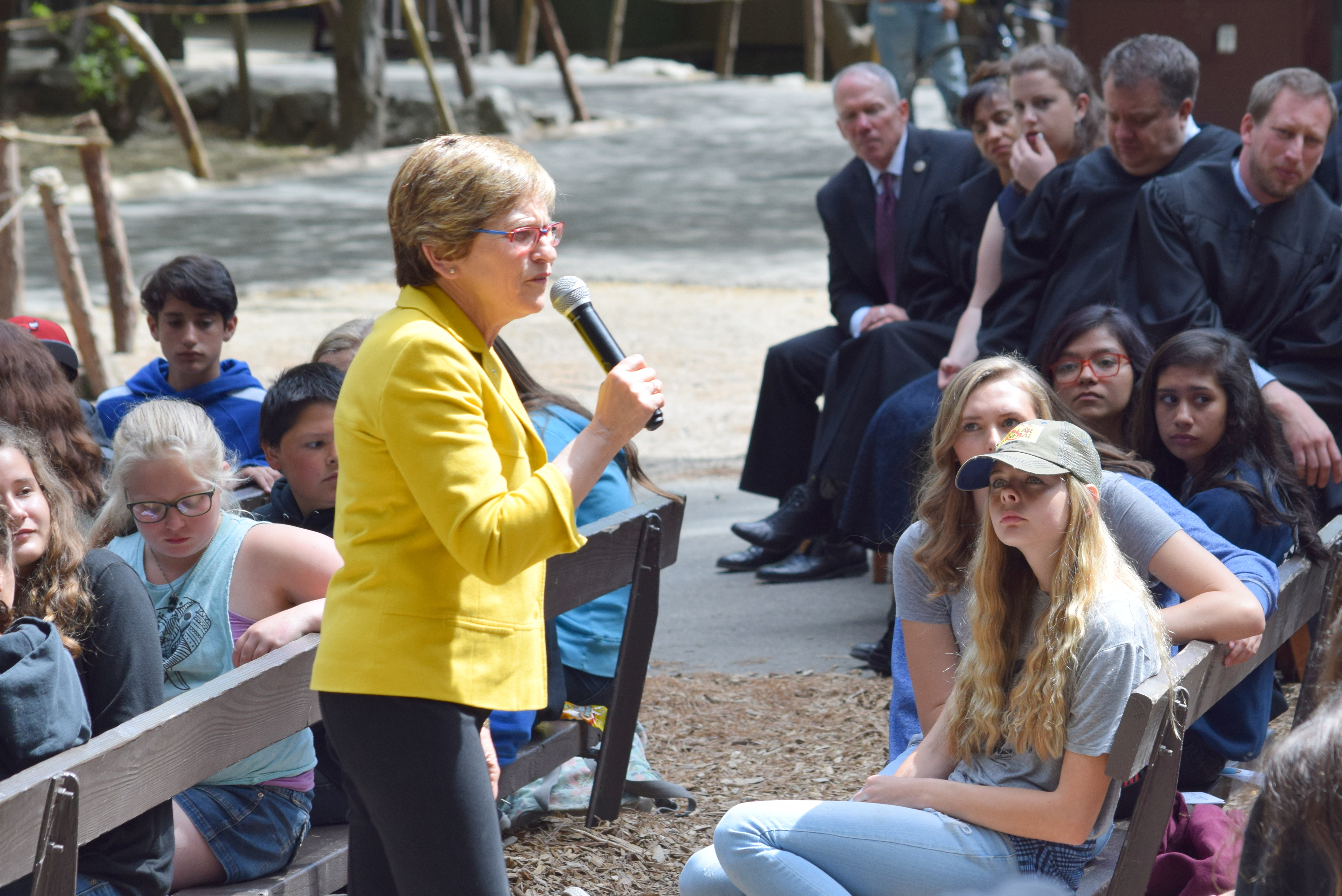 YNP #2 2018 Speaker Laurie Levenson  addressing students